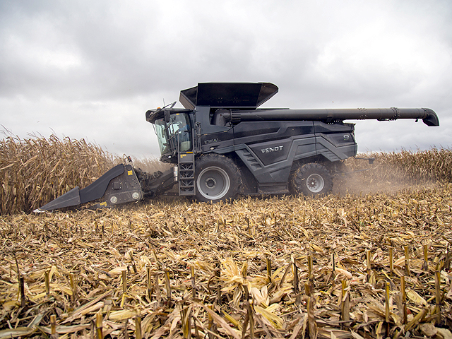 AGCO introduced its new Fendt IDEAL combine in Regina, Saskatchewan, Canada last week. The IDEAL combine is the first "clean-sheet" design of an axial combine in 30 years. (Photo courtesy of AGCO)